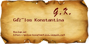 Gálos Konstantina névjegykártya